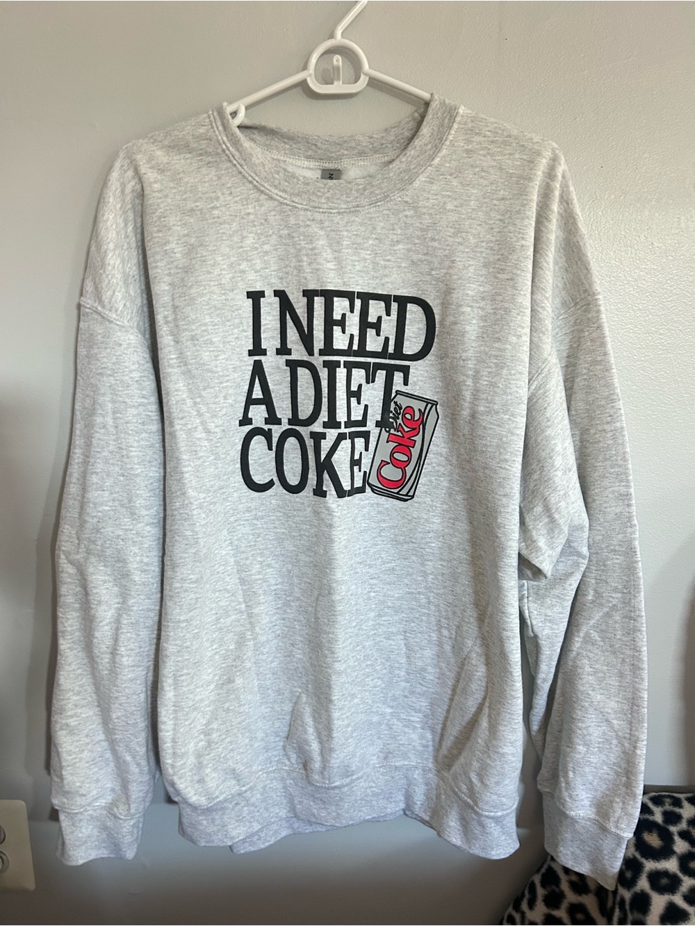 Women’s Graphic Sweatshirt I Need A Diet Coke Graphic Sweatshirt - Grey